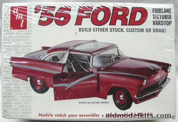 AMT 1/25 1956 Ford Fairlane Victoria Hardtop - Stock / Custom / Drag, T271 plastic model kit